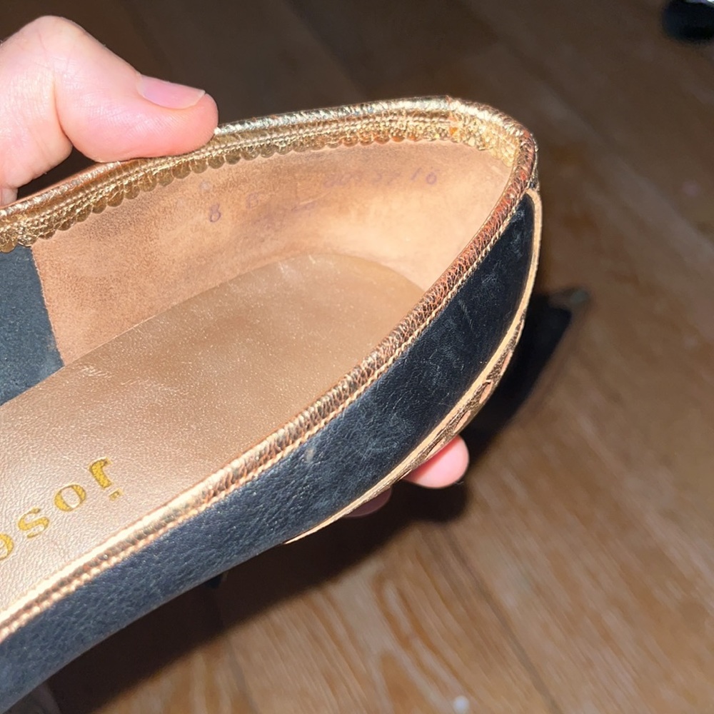 Joseph Larose vintage shoes black and gold leather 8 (71/2) - Picture 8 of 8